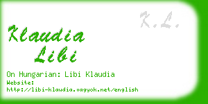 klaudia libi business card